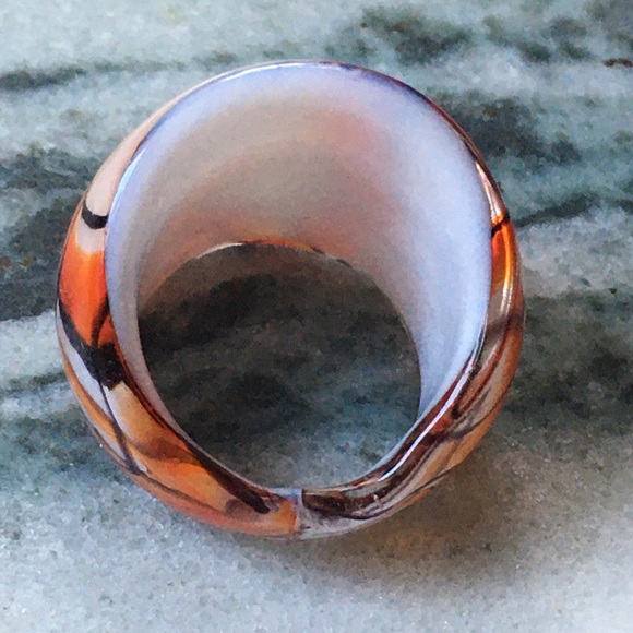 🎈🎈🎈jewelry bundle lot  NWOT orange glass Peruvian ring orange post earrings - Picture 8 of 10